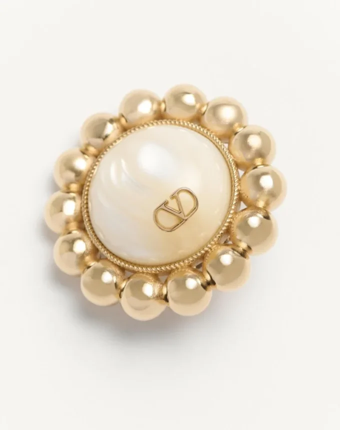 Pas Plus Metal And Pearl Earrings