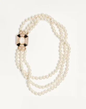 Pas Plus Necklace In Metal, Enamel, Resin, Pearls And Swarovski® Crystals