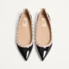 Patent Rockstud Ballet Flat