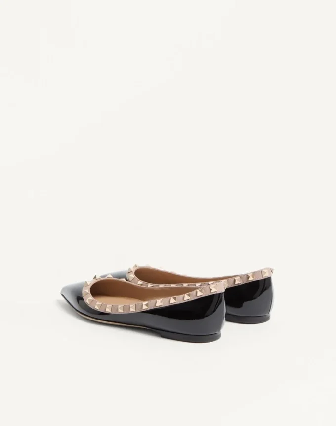 Patent Rockstud Ballet Flat