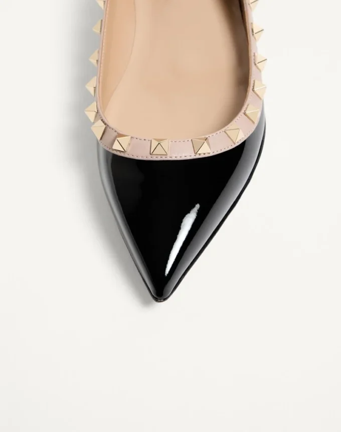 Patent Rockstud Ballet Flat