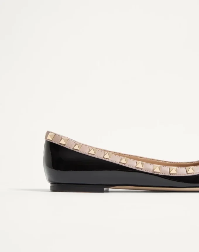 Patent Rockstud Ballet Flat