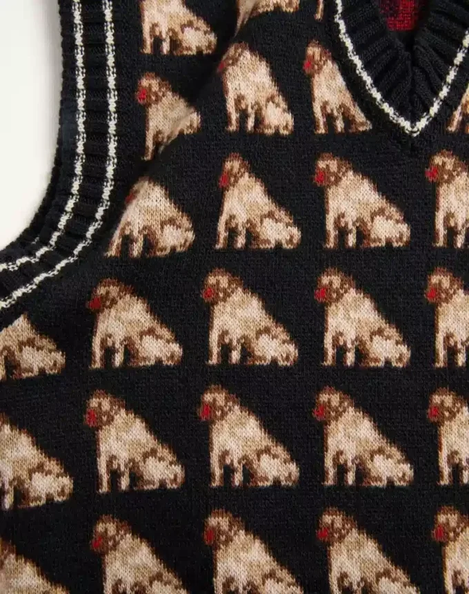 Petit Charles Jacquard Wool Gilet