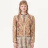 Piquet Jacket With Voyage Imaginaire Paisley Print