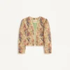 Piquet Jacket With Voyage Imaginaire Paisley Print