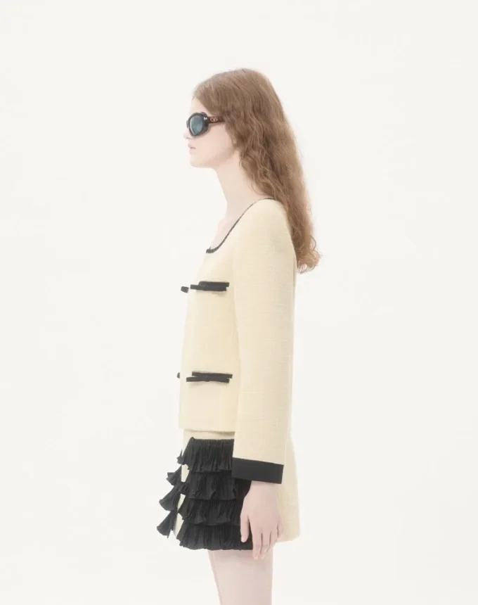 Plain Wool Tweed Jacket Plain Wool Tweed Jacket