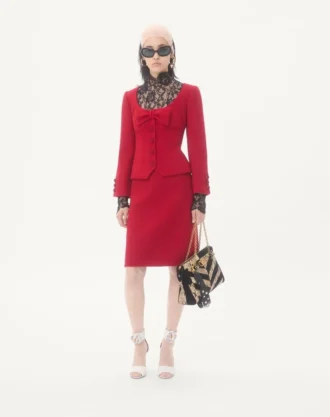 Plain Wool Tweed Skirt