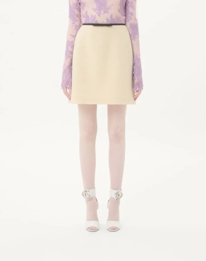 Plain Wool Tweed Skirt Plain Wool Tweed Skirt