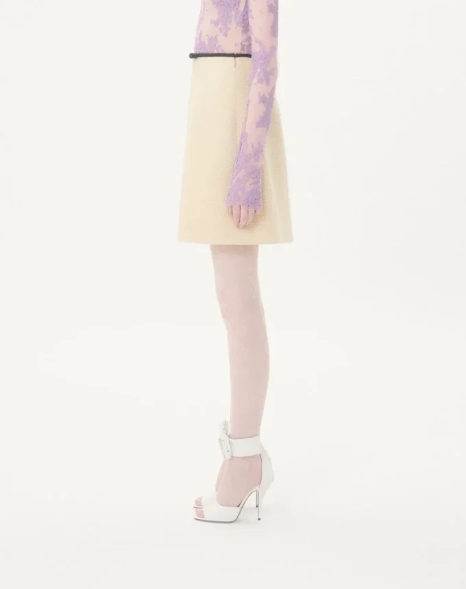 Plain Wool Tweed Skirt Plain Wool Tweed Skirt