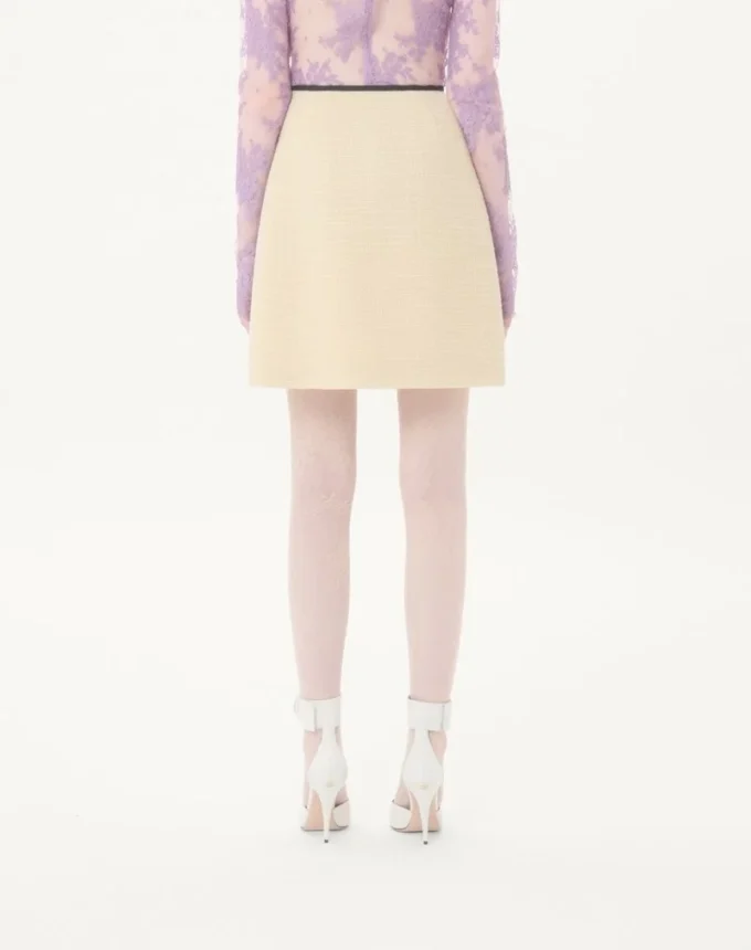 Plain Wool Tweed Skirt Plain Wool Tweed Skirt