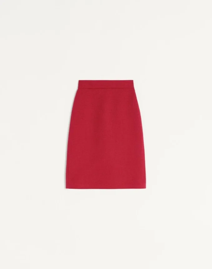 Plain Wool Tweed Skirt Plain Wool Tweed Skirt