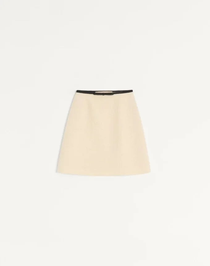 Plain Wool Tweed Skirt Plain Wool Tweed Skirt