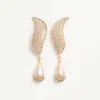 Poetique Des Gouttes Earrings In Metal, Pearl And Swarovski® Crystals