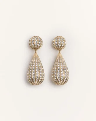 Poetique Des Gouttes Metal And Swarovski® Crystal Earrings