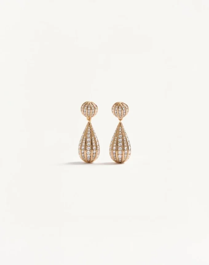 Poetiques Des Gouttes Metal And Swarovski® Crystal Earrings