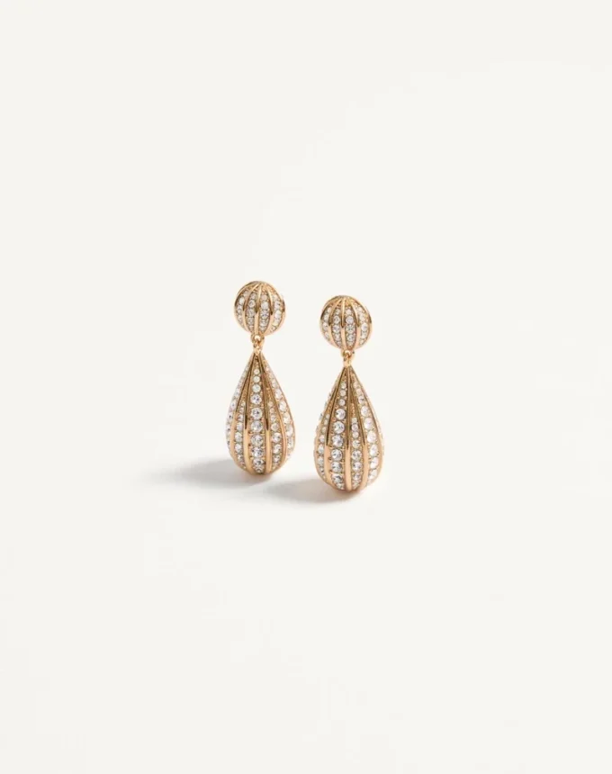 Poetiques Des Gouttes Metal And Swarovski® Crystal Earrings