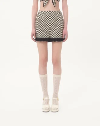 Poplin Shorts With Plus De Pois Print
