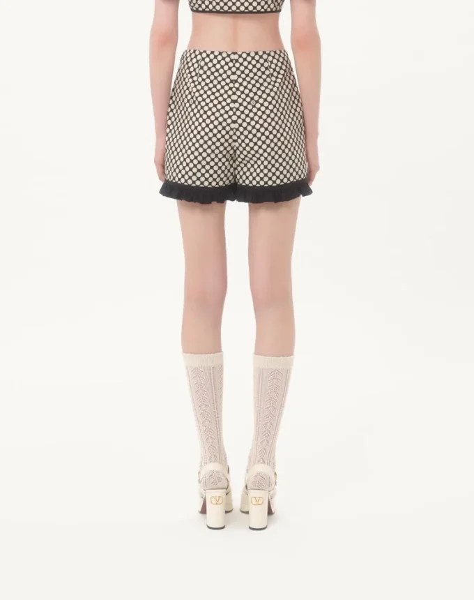 Poplin Shorts With Plus De Pois Print