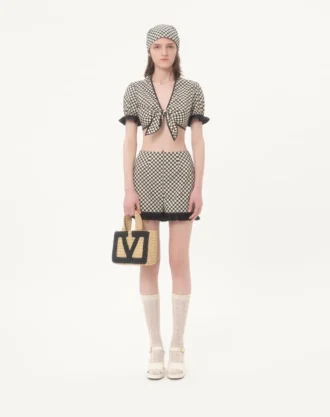 Poplin Top With Plus De Pois Print Poplin Top With Plus De Pois Print