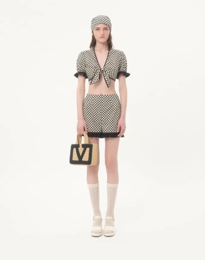 Poplin Top With Plus De Pois Print Poplin Top With Plus De Pois Print