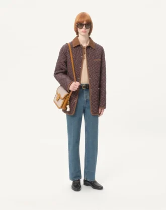 Quilted Nylon Jacket With Opticool Print