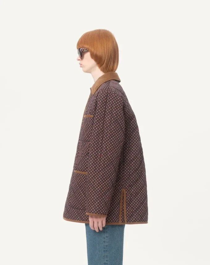 Quilted Nylon Jacket With Opticool Print Quilted Nylon Jacket With Opticool Print