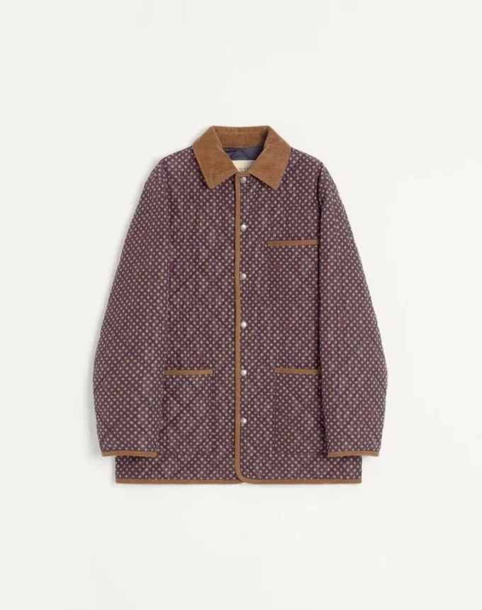 Quilted Nylon Jacket With Opticool Print Quilted Nylon Jacket With Opticool Print