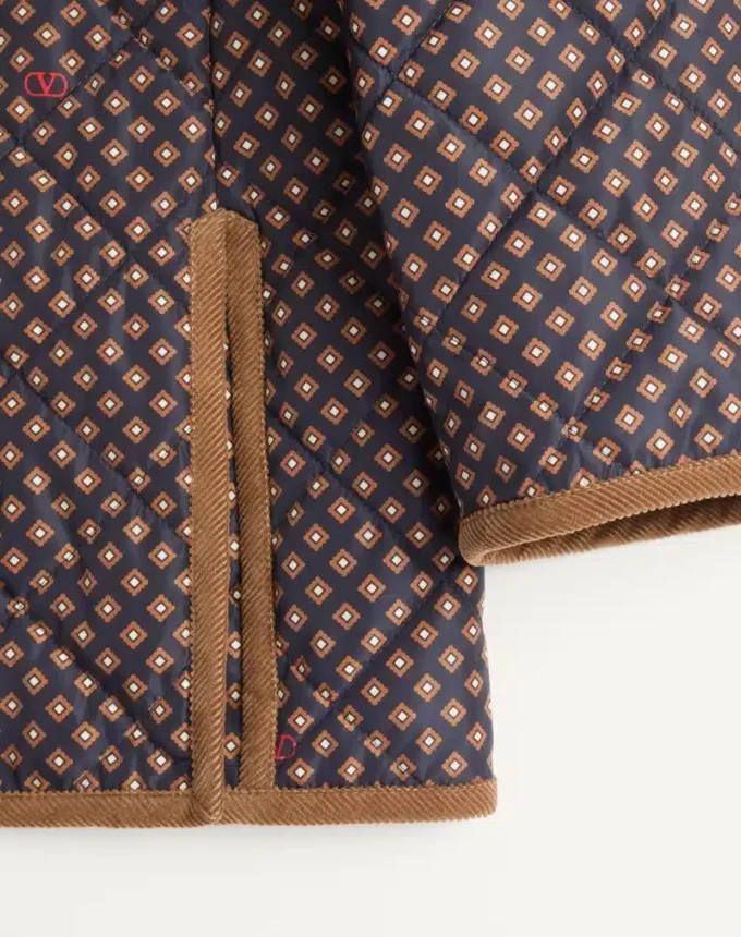 Quilted Nylon Jacket With Opticool Print Quilted Nylon Jacket With Opticool Print