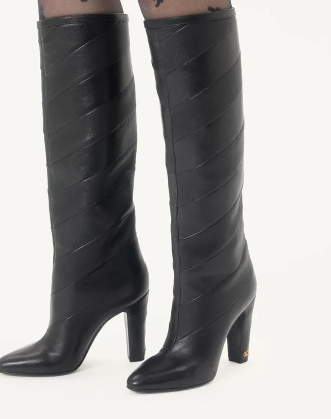 Rayons Nappa Boot with Chevron Pattern 100MM