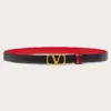 Reversible Vlogo Signature Belt In Glossy Calfskin 20 Mm