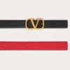 Reversible Vlogo Signature Belt In Glossy Calfskin 20 Mm
