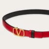 Reversible Vlogo Signature Belt In Glossy Calfskin 20 Mm