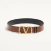 Reversible Vlogo Signature Belt In Glossy Calfskin 40 Mm