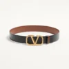Reversible Vlogo Signature Belt In Glossy Calfskin 40 Mm
