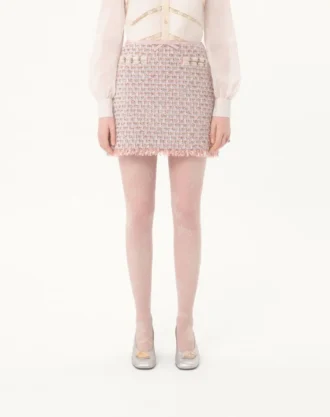 Ribbon Tweed Skirt