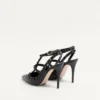 Rockstud Ankle Strap Pump With Tonal Studs 100 Mm