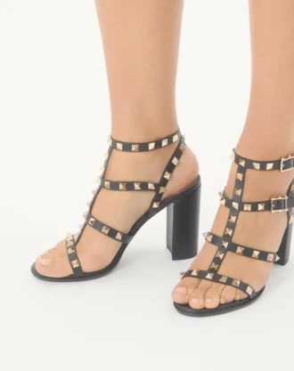 Rockstud Ankle Strap Sandal 90 Mm