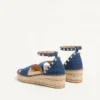 Rockstud Double Flatform Sandal In Denim 55Mm Rockstud Double Flatform Sandal In Denim 55Mm