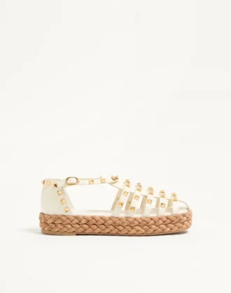 Rockstud Fishermen Calfskin Sandal 30mm