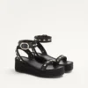 Rockstud Flatform Sandal In Calfskin 45Mm