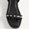 Rockstud Flatform Sandal In Calfskin 45Mm