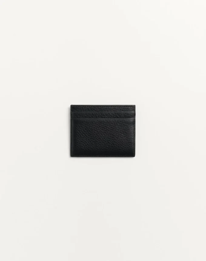 Rockstud Grainy Calfskin Cardholder