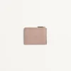 Rockstud Grainy Calfskin Cardholder With Zipper