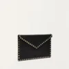 Rockstud Grainy Calfskin Envelope Pouch