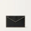 Rockstud Grainy Calfskin Envelope Pouch