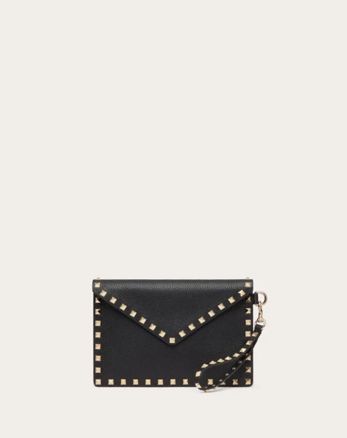 Rockstud Grainy Calfskin Pouch Rockstud Grainy Calfskin Pouch