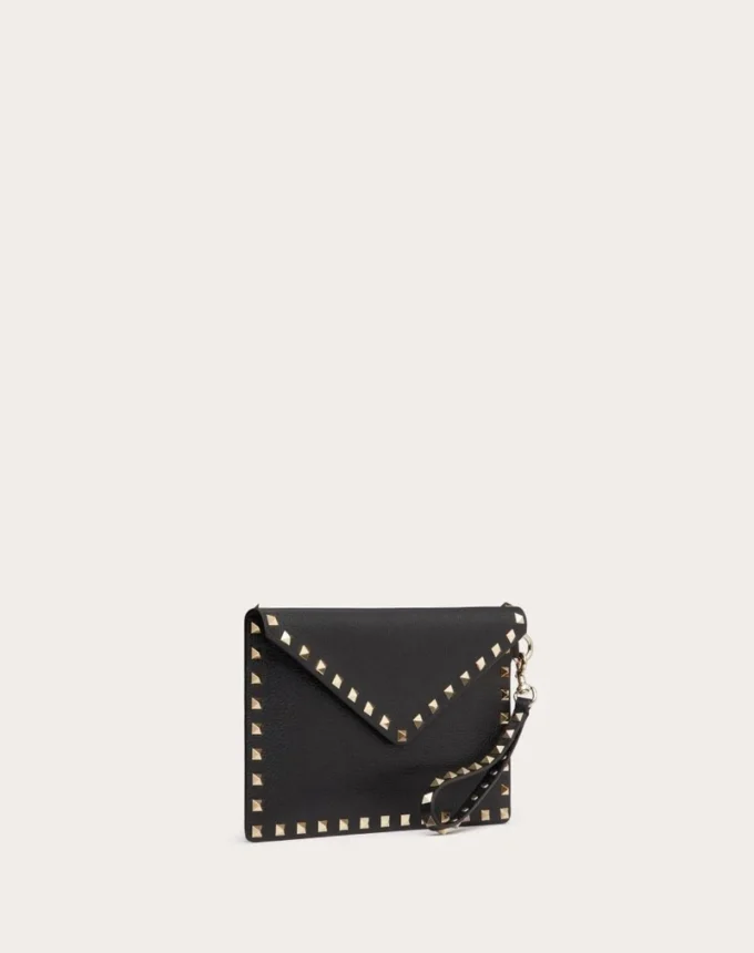Rockstud Grainy Calfskin Pouch Rockstud Grainy Calfskin Pouch