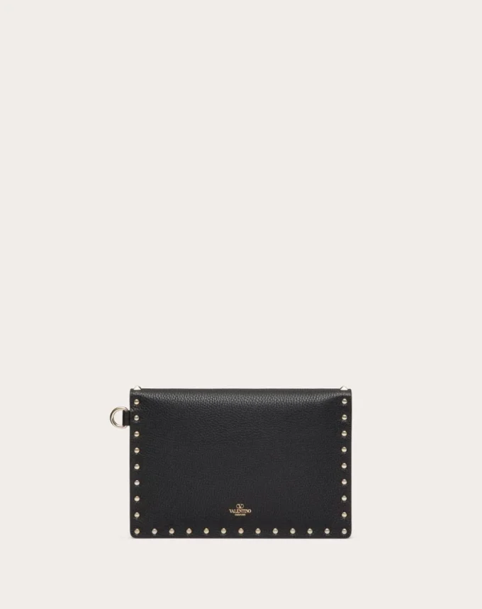 Rockstud Grainy Calfskin Pouch Rockstud Grainy Calfskin Pouch
