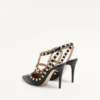 Rockstud Grainy Leather Ankle Strap Pump 100 Mm