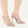 Rockstud Lace Pump With Straps 100Mm